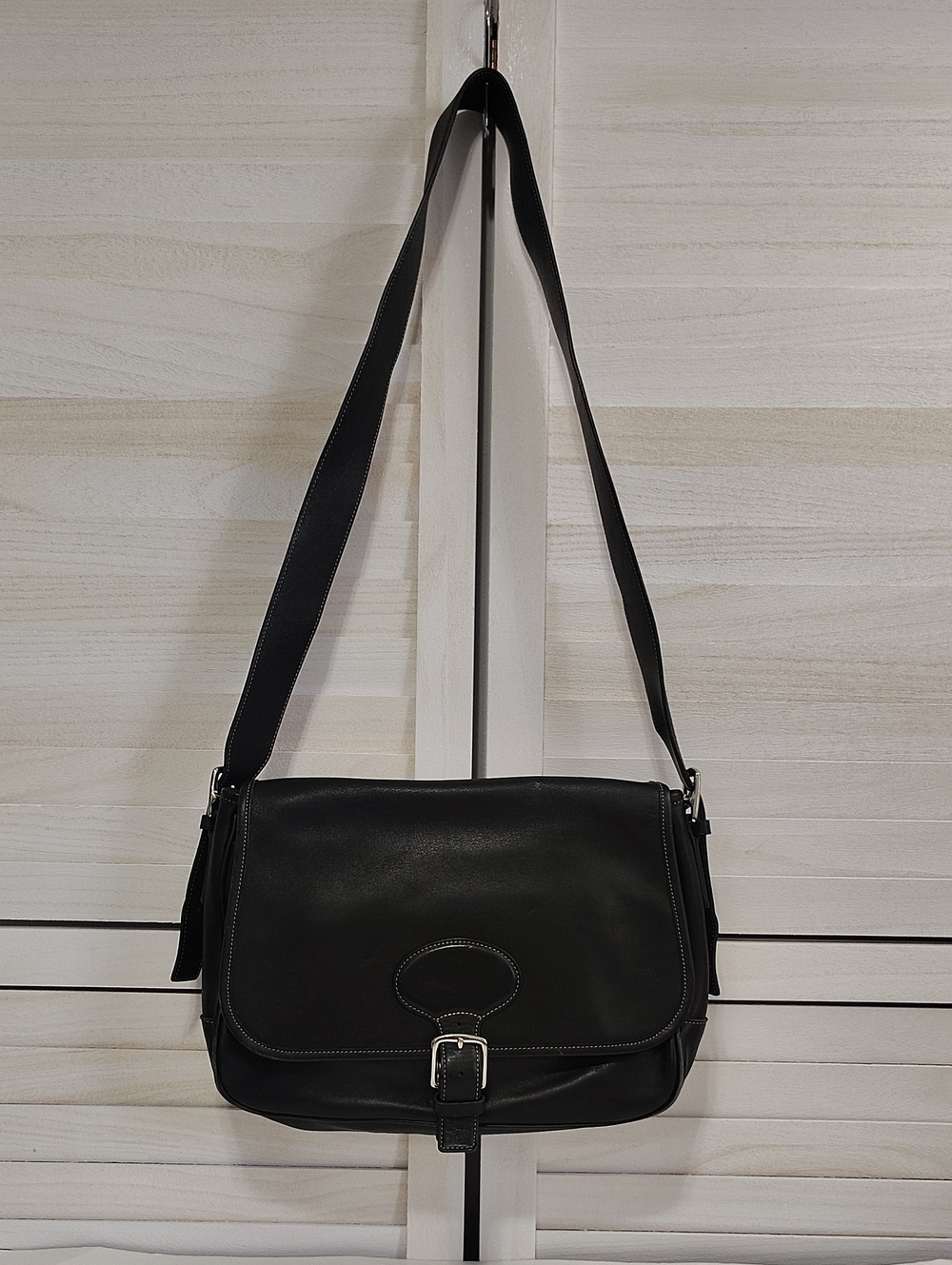 Vintage Coach Hamptons Black Leather Bag - Gem